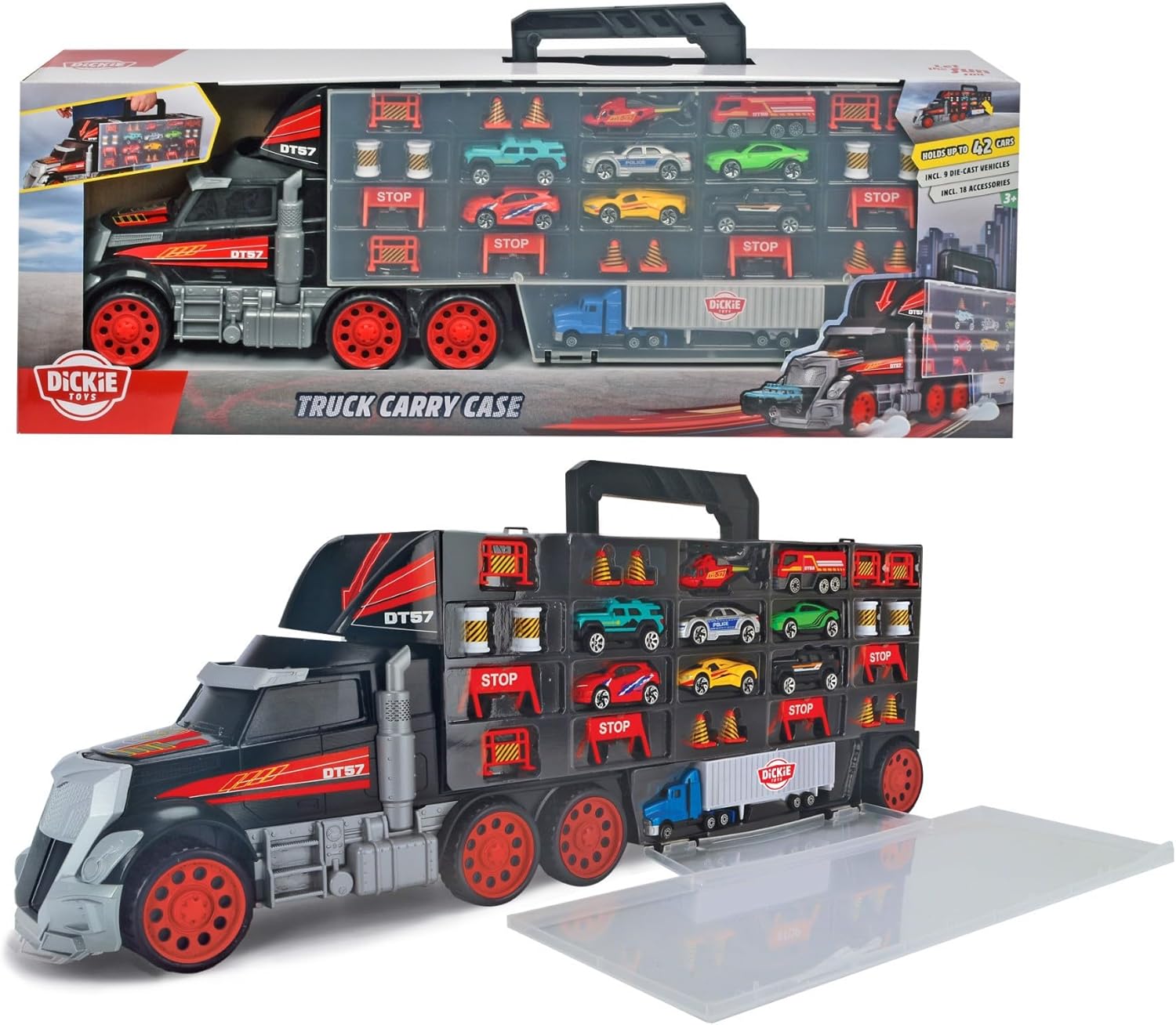 DICKIE TOYS Truck Carry Case Playset 164 Scale Diecast