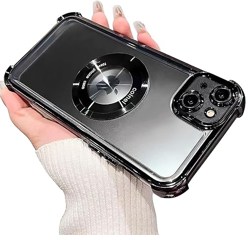 Eiyikof Funda magnética transparente para iPhone 14 Plus, lujo brillante en las cuatro esquinas, protección de grado militar a prueba de golpes con