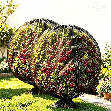 2 Packs 2.4x2.4M Fruit Tree Netting Bird Protection,large Garden Fruit Netting with Drawstring and Zipper,Insect Bird Barrier Netting Mesh Fine Mesh for Blueberry Flower Strawberry Vegetables