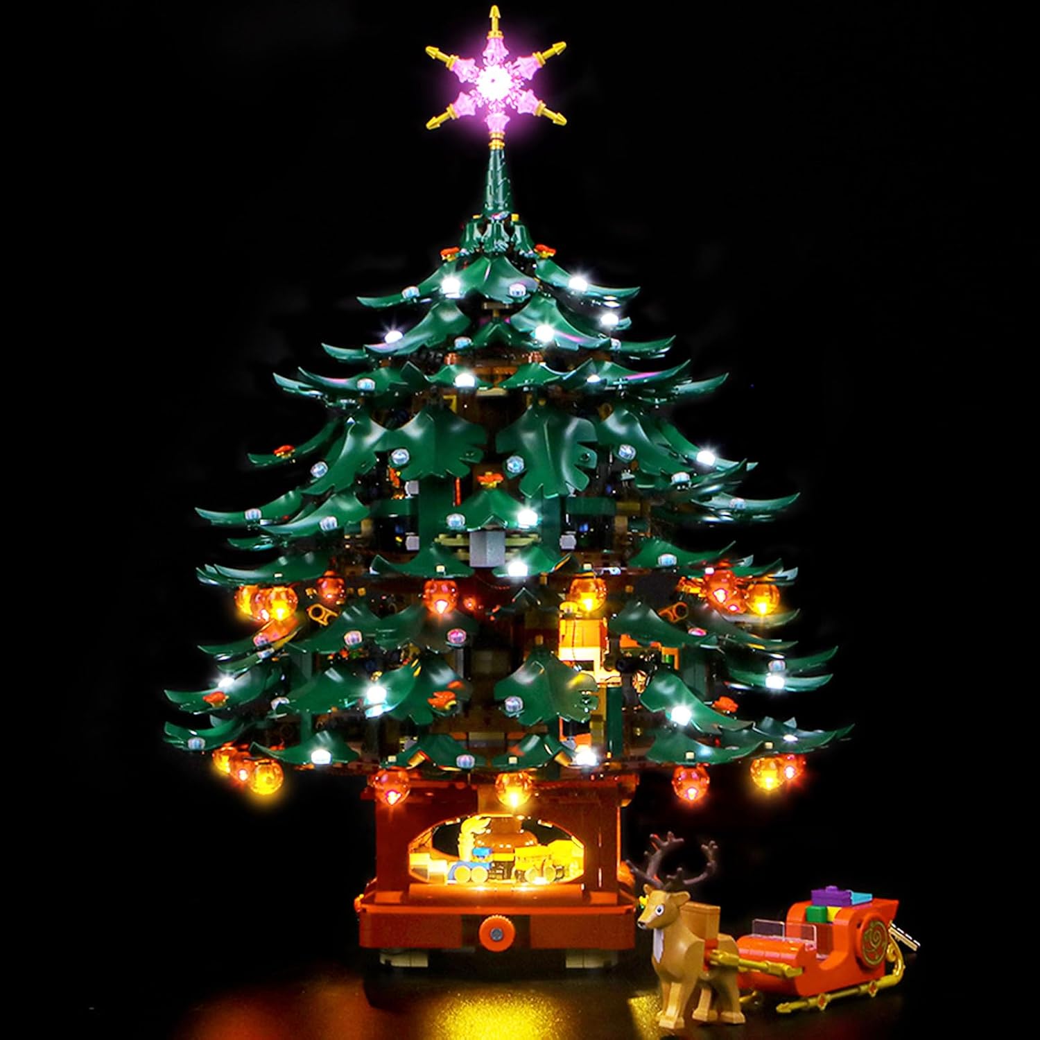 BrickBling LED Light Kit Compatible with Lego Family Christmas Tree Decoration, Decorative Lighting Compatible with Lego 41843 (Excluding Model) (Classic Version Light)