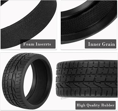 RC Wheels Tires for 1/8 Typhon 6S BLX,1/7 Infraction 6S BLX,Limitless,RC Highway Tires Wheels Soft Tires Truck Tire Highway Tires,Red