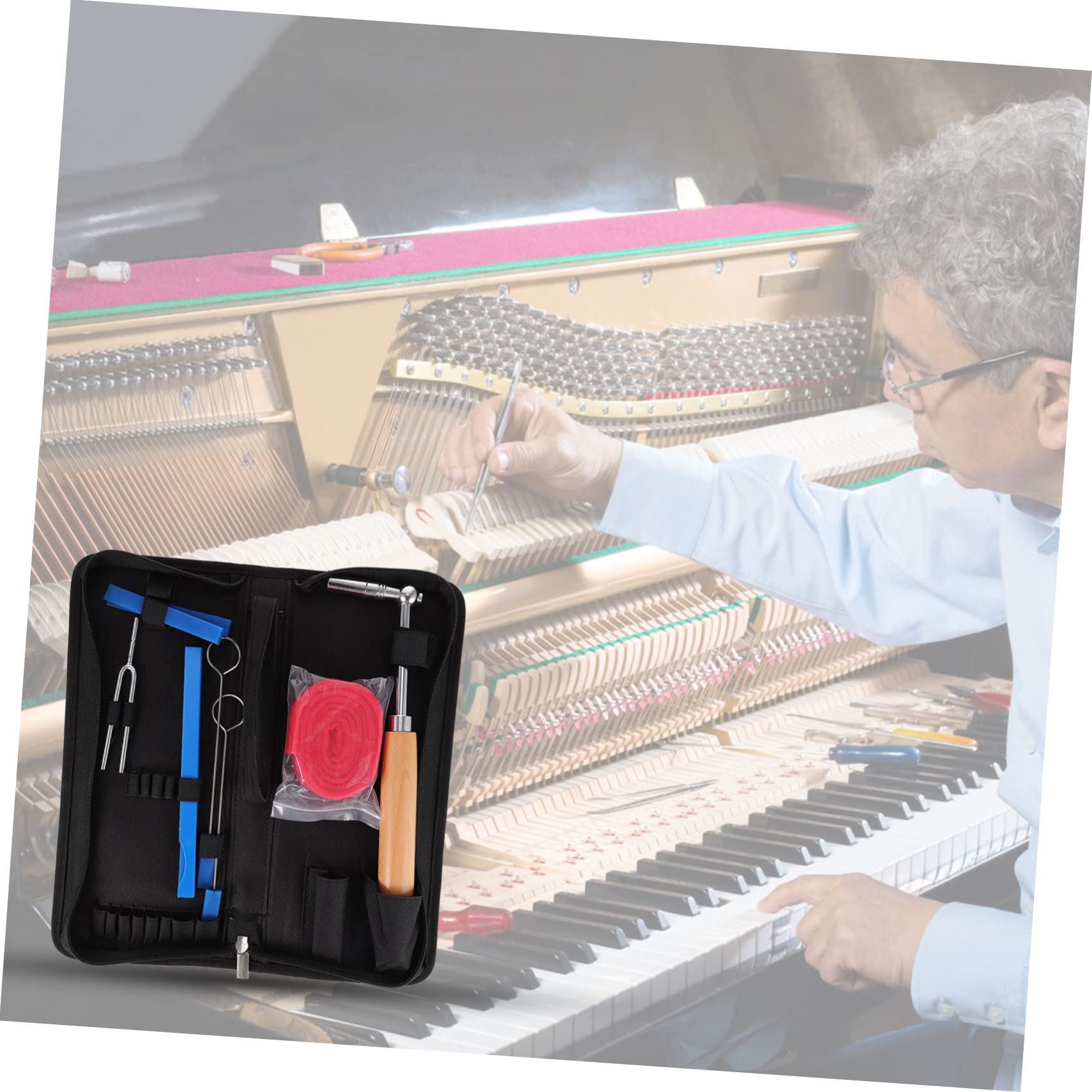 ibasenice 1juego De De Afinación De Piano Amortiguadores y Cinta De Accesorios De Reparación De Instrumentos