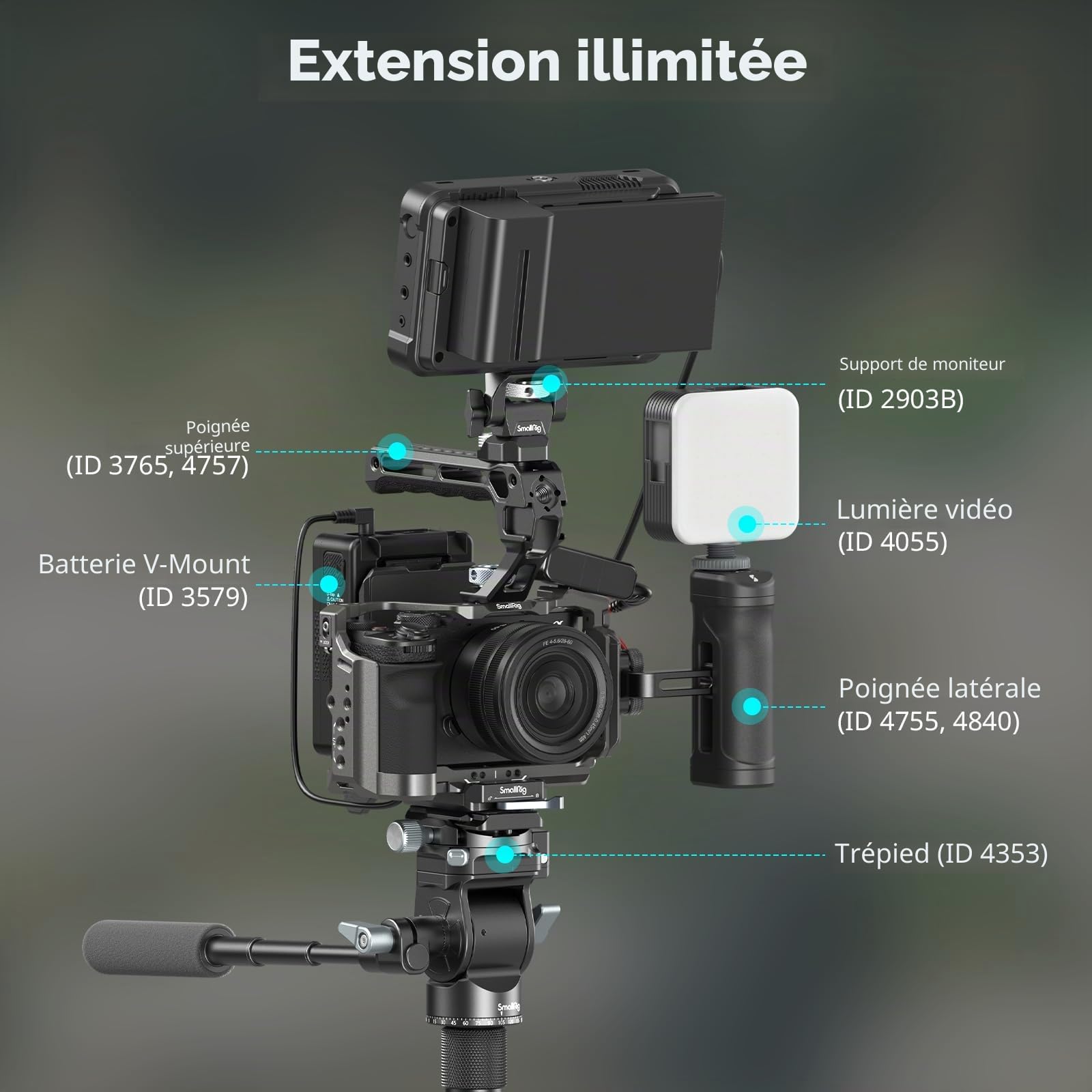 SMALLRIG HawkLock Kit Cage à dégagement Rapide avec poignée en Silicone pou | Provenance France. Emballage securisé. Livré avec Facture dont TVA.
