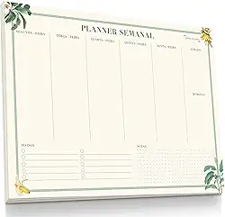 Planner Agenda Semanal Tropical - 50 folhas - tamanho A4