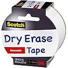 Scotch Dry Erase Tape, 1.88" x 5 Yards, 1 Roll, White (1905R-DE-WHT)