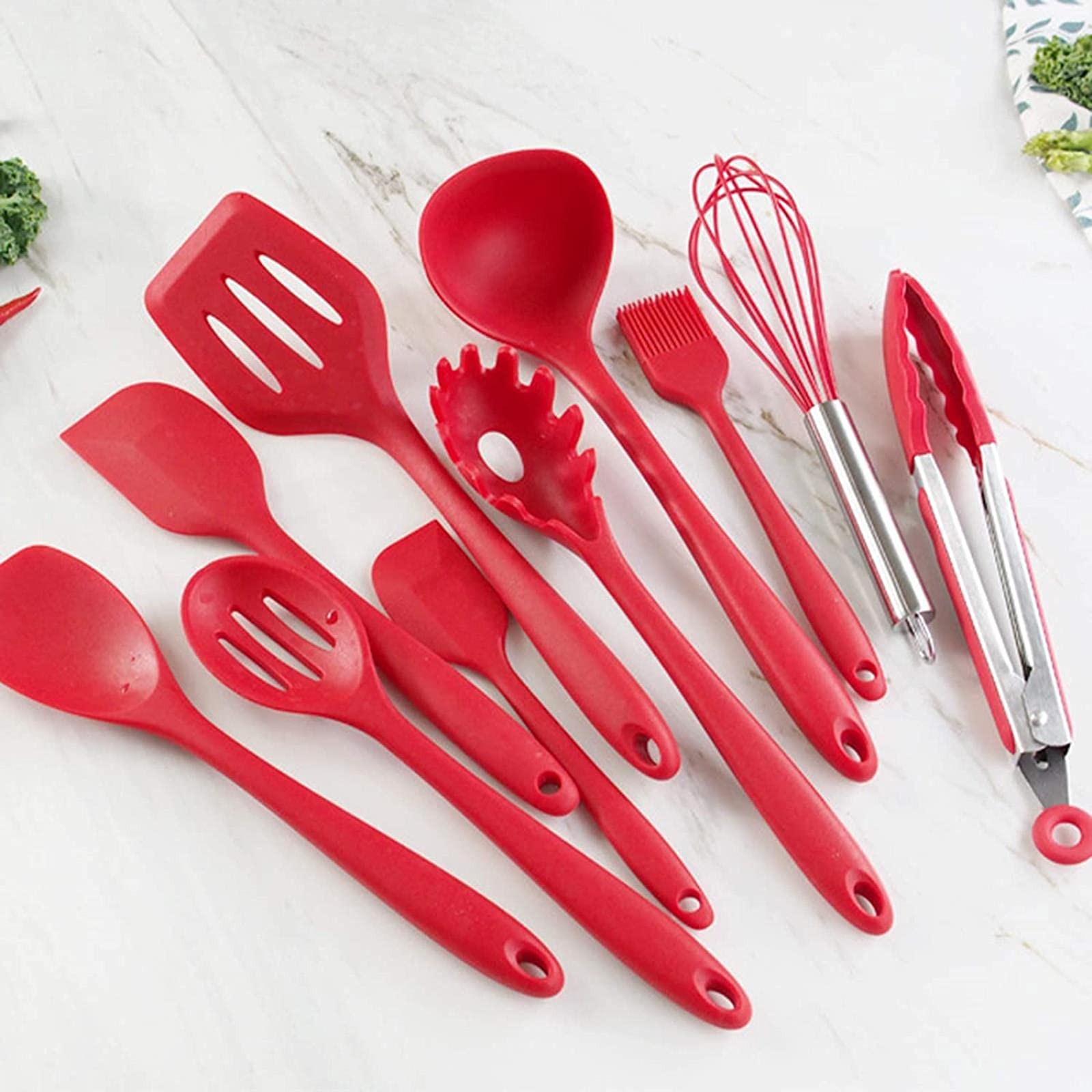 Langlebiges Küchenutensilien-Set - Kochutensilien-Set - Silikon-Küchenutensilien - Antihaft-Kochgeschirr mit Spachtel-Set - Küchenhelfer Kitchen GAD