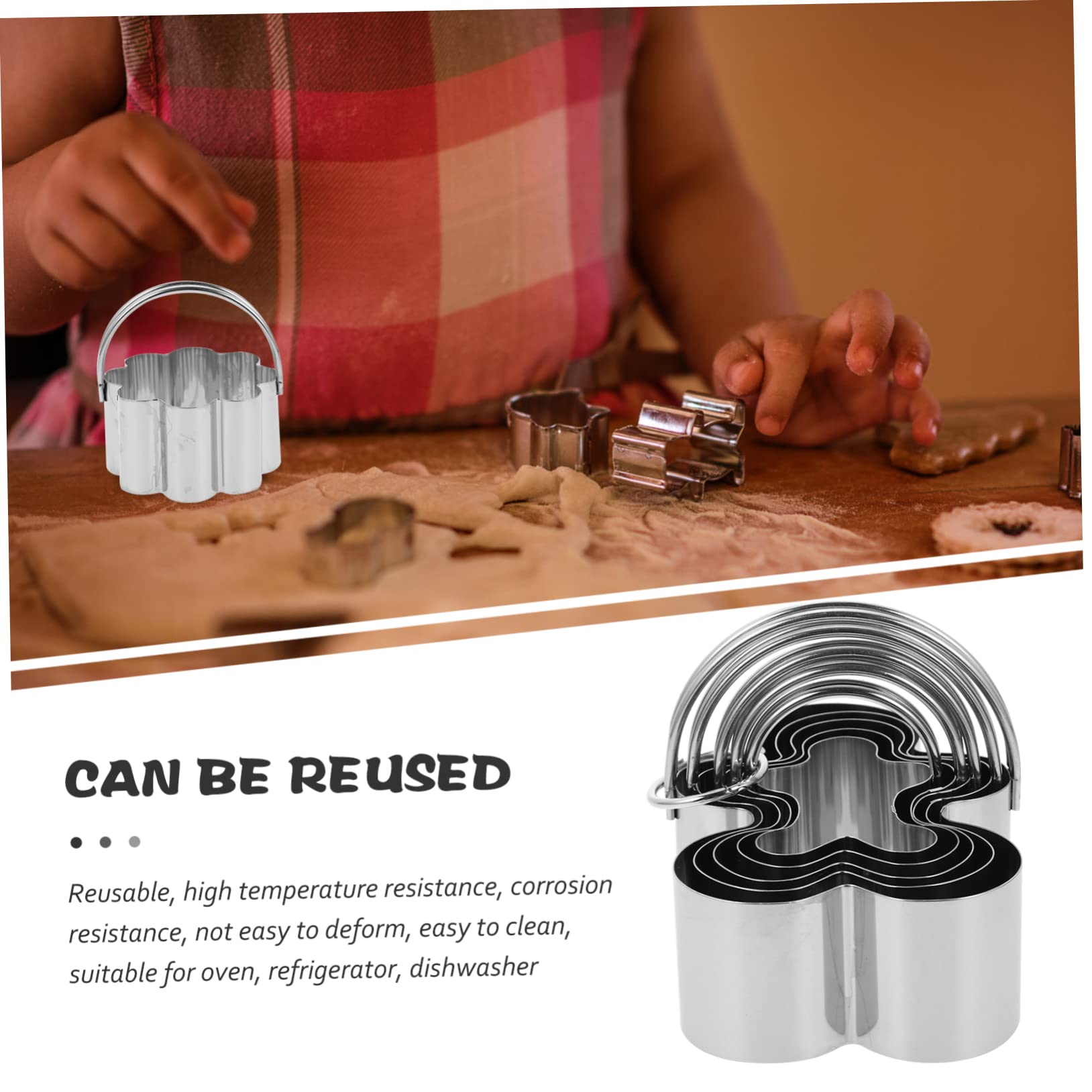 Alipis 15 STK 5-teiliges Set Mousse-Ringe Weihnachtskeksausstecher Keksausstecher Für Jungen Und Mädchen Mousse-Formen Backwerkzeuge Girlscoutkekse Muffin Rostfreier Stahl Silver