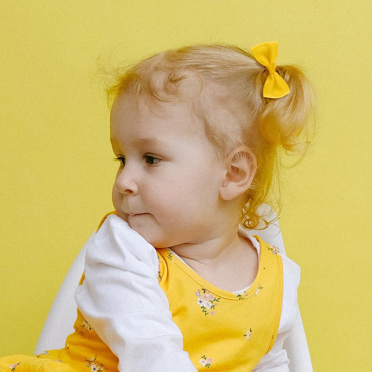 Thyonta 40 Pcs Baby Girls Hair Bows 2-Inch Solid Color Elastic Headband Grosgrain Ribbon Elastic Hair Ropes Hair Accessories for Kids Toddlers Little Girls Parties and Outdoor Wear - Image 4