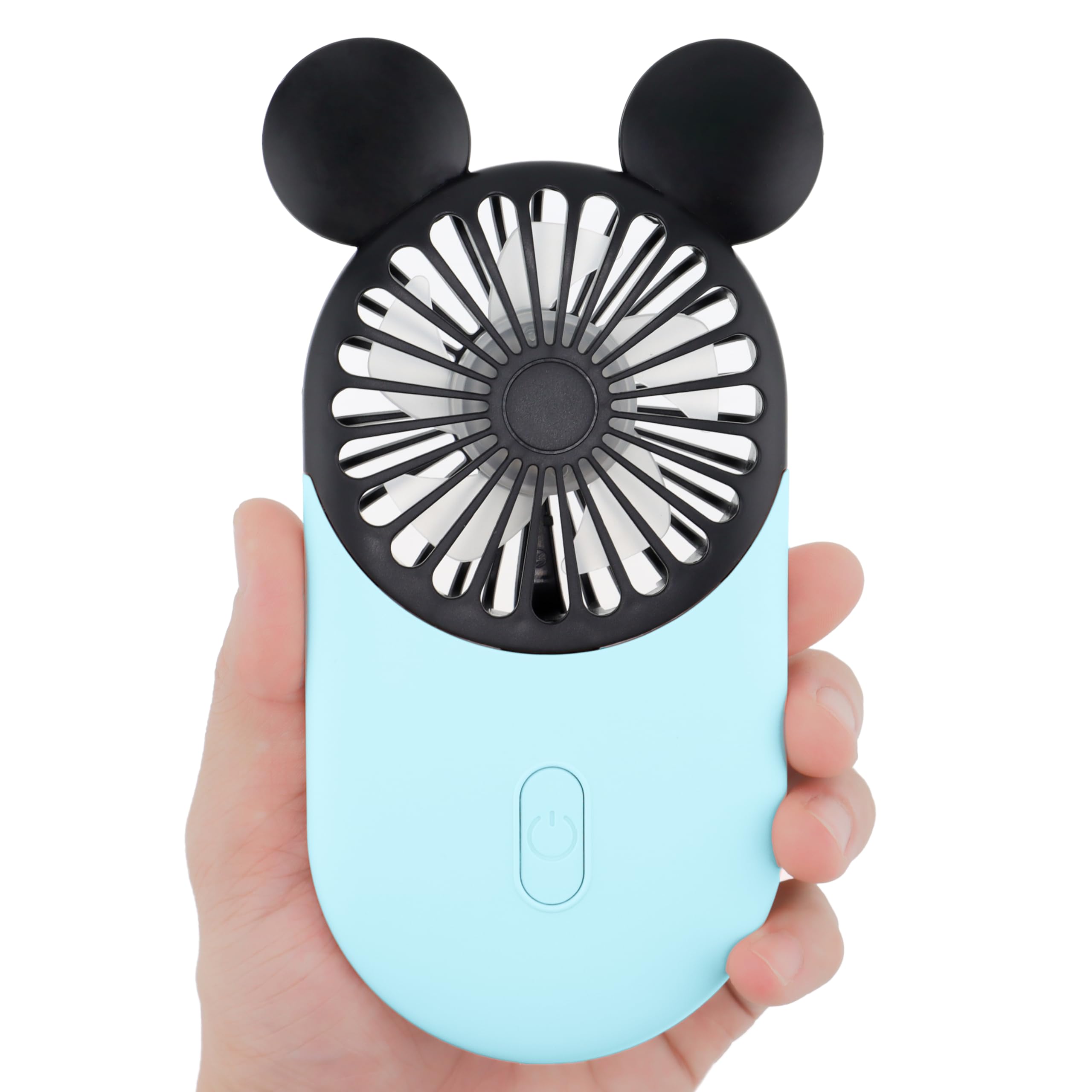 Kbinter Cute Mouse Personal Mini Fan, Rechargeable Handheld USB Fan, 3 Adjustable Wind Speeds and Wearable Design, Portable Pocket Size for Indoor Or