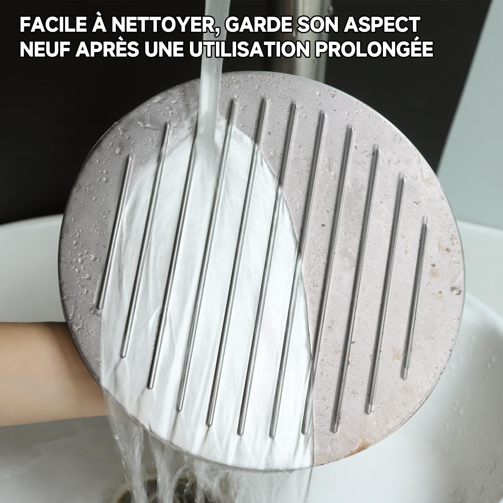 SKY FISH Presse à hamburger Smash en acier inoxydable, 1 650 g, presse à bacon et hamburger robuste avec poignée en bois, outil de presse pour barbecue de 21,6 cm pour steak, viande et crêpes