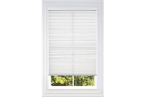 9/16'' Single Cell Honeycomb Cordless Pleated Shade (White, 24'' W x 48'' H)