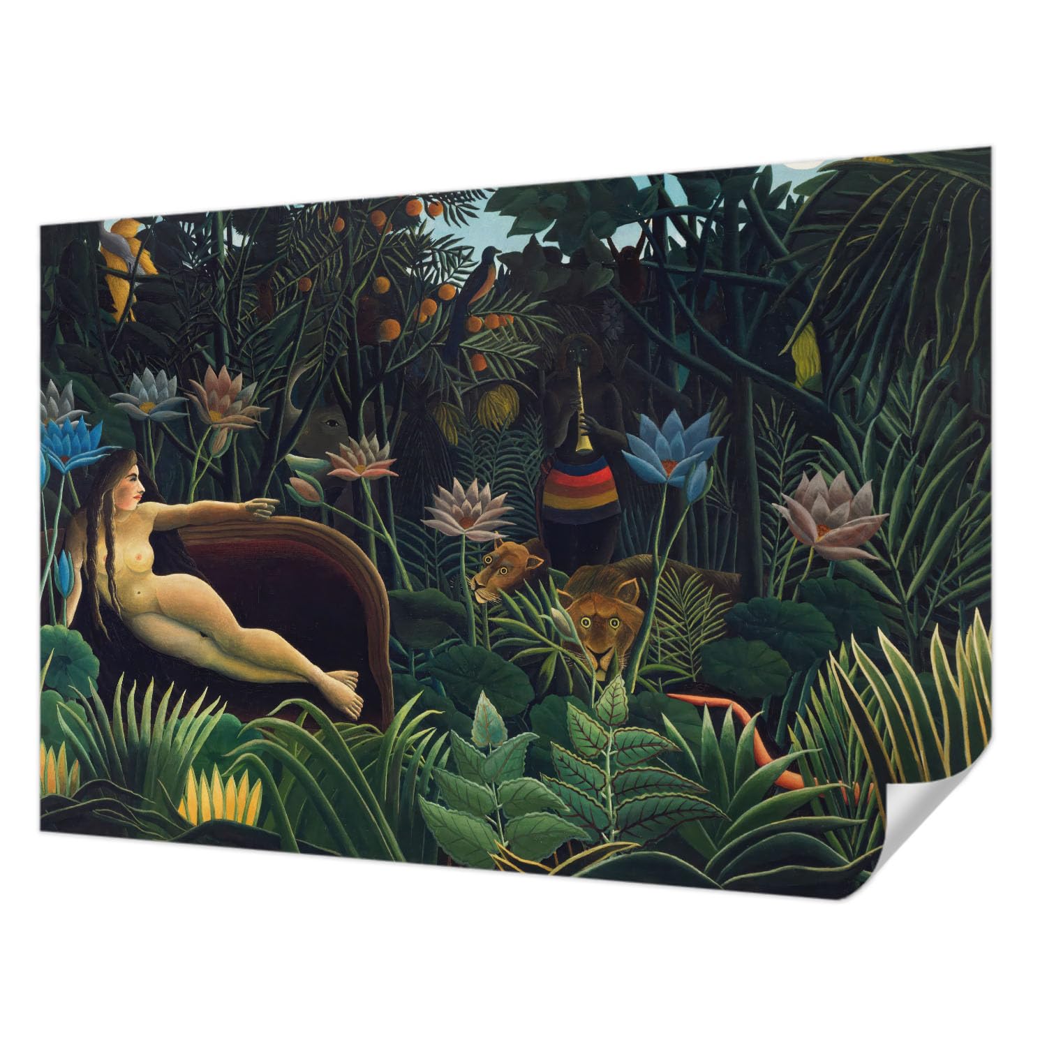 Décoration murale adhésive jungle exotique lavable 152x104