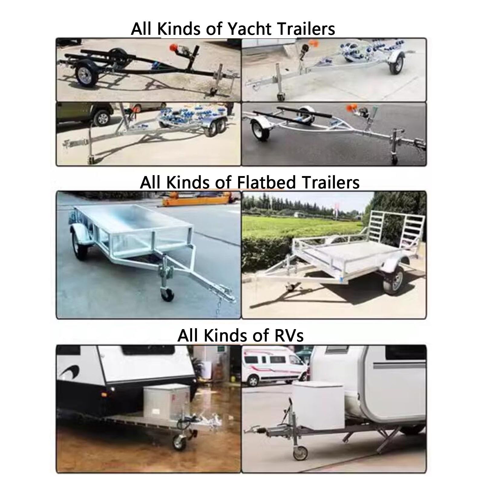 Koło Podnośnika Przyczepy - Wytrzymały, Obrotowy Podnośnik Przyczepy, Podpora Składanego Koła Podporowego, Przykręcany Podnośnik Z Obrotowym Językiem, Udźwig 90,6in wheel(1200lbs/550kg)