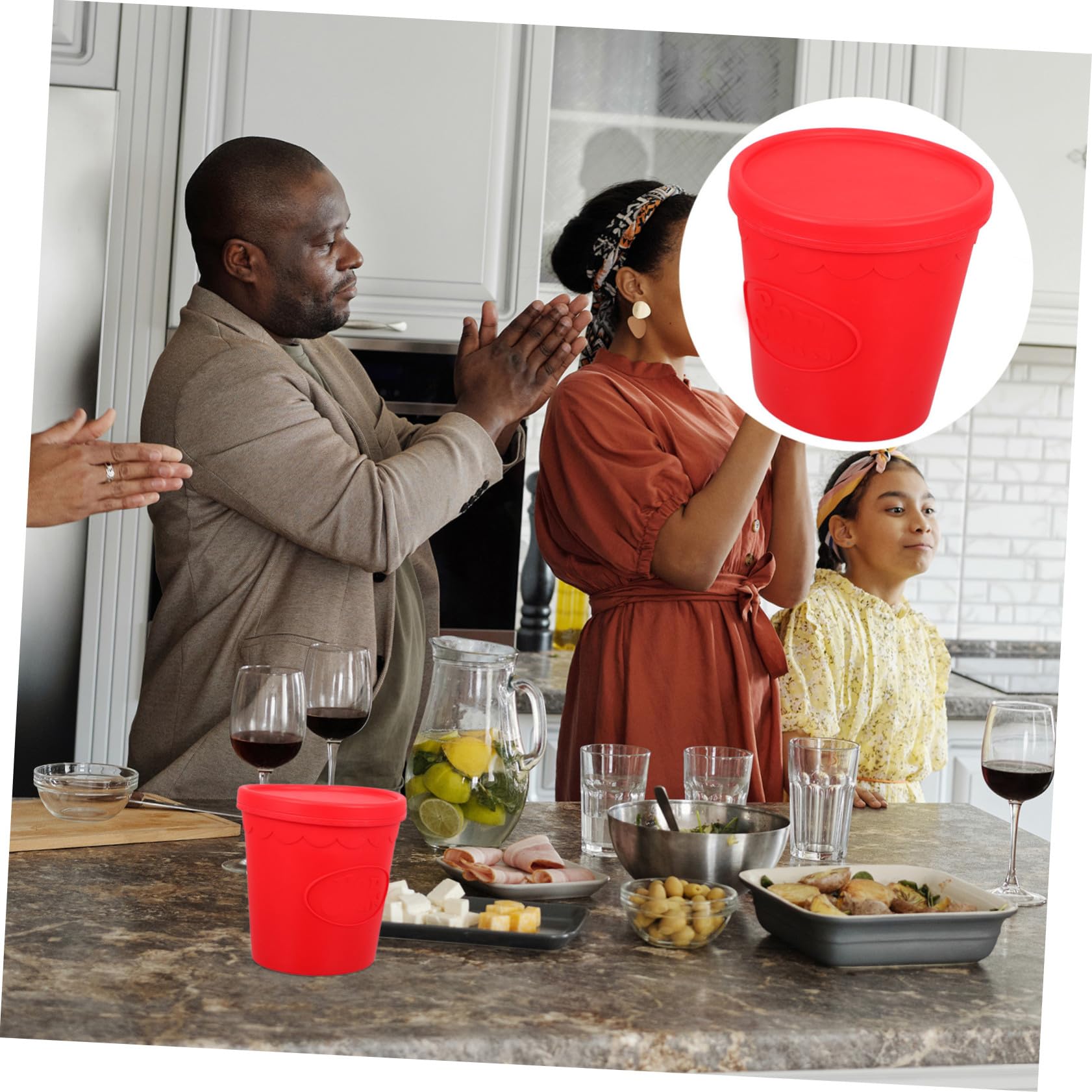 MAGICLULU 3st Popcorn-eimer Popcorn-boxen Für Partys Wiederverwendbare Popcornbehälter Popcornhalter Snackbehälter Filmabend-popcorn-bowl Eimer Für Party-snacks Popcorntüten Kieselgel Rot