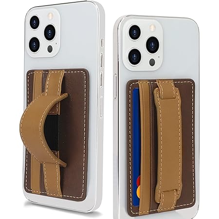 Amazon Co Jp Www スマホカードケース 貼り付け型 カードホルダー 手帳型カード入れ 収納 片手操作便利 落下防止バンド 定期入れ カード背面ポケット Puレザー Suica Pasmo クレジットカード 名刺入れ パースケース Iphone Androidなど 全機種対応 ブラウン 家電 カメラ