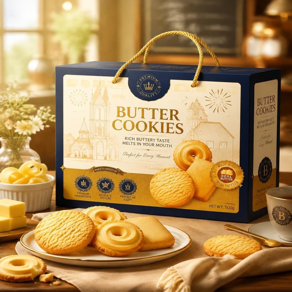 Galletas De Mantequilla Caja Surtida 500g Crispy Snack
