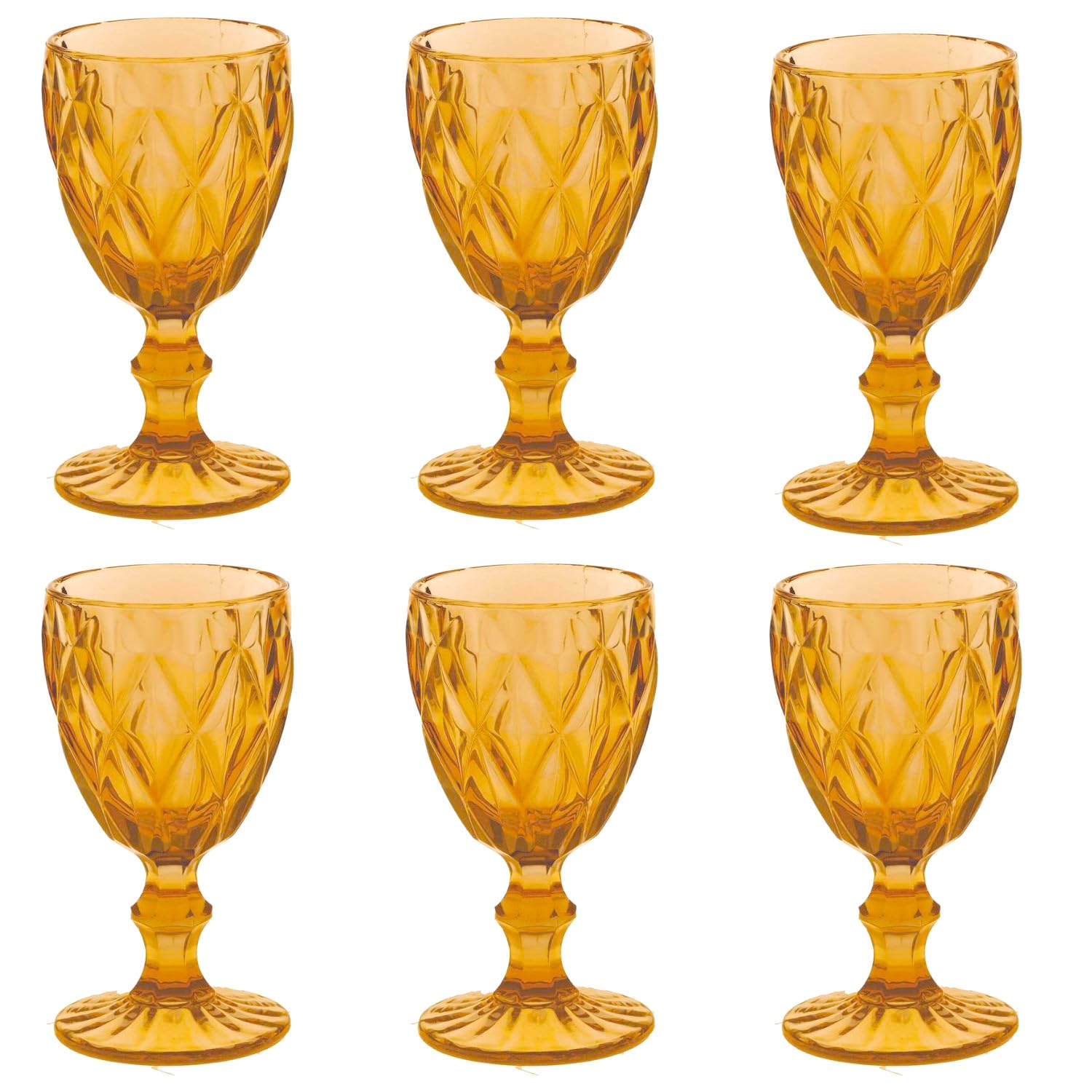 Bicchieri Acqua Colorati in Vetro, Calici Vino in Vetro, Lavabili in lavastoviglie, Tumbler Acqua e Calici Vino Mix 6 COLORAZIONI.… (GRAND PAVE')
