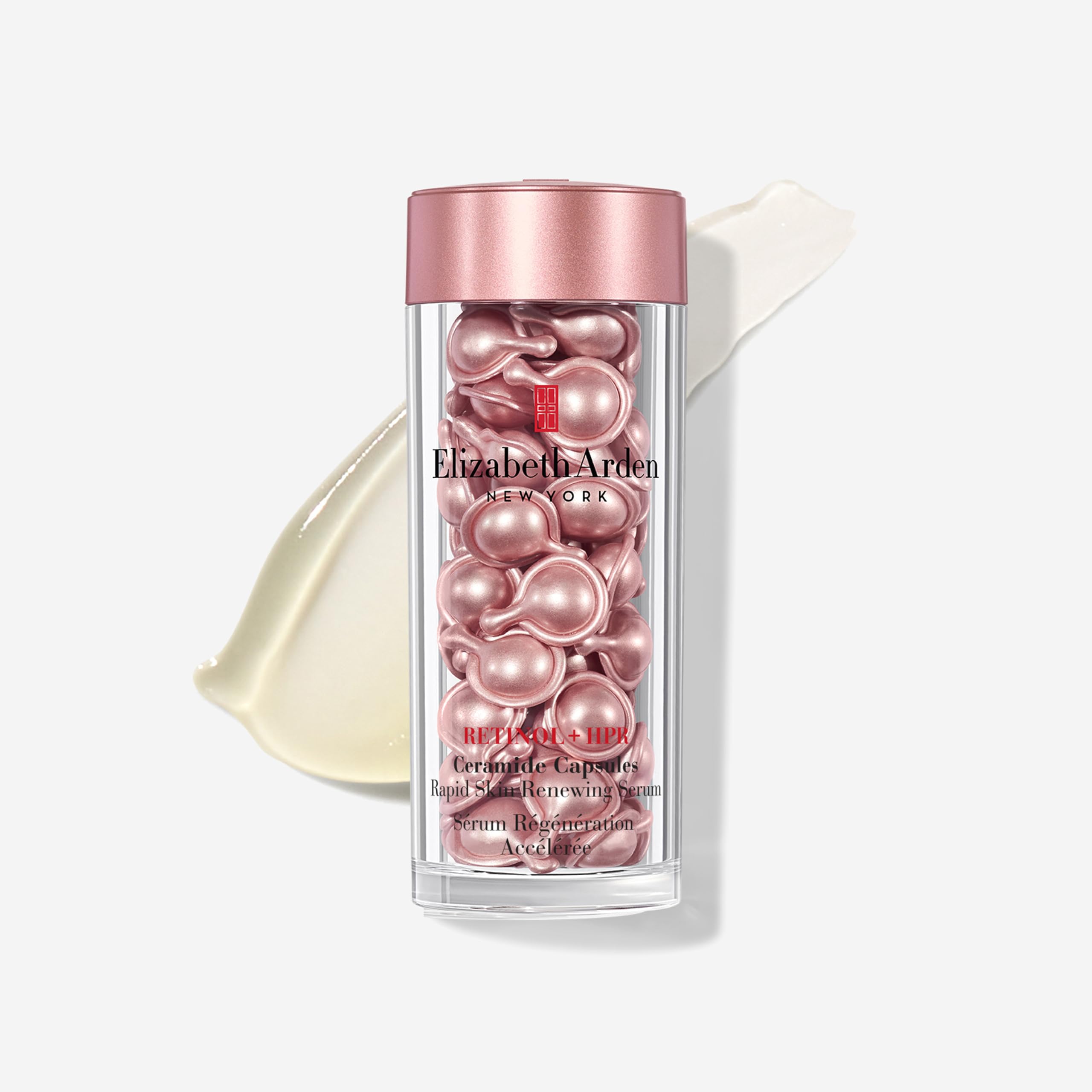 Elizabeth Arden Retinol + HPR Ceramide Kapseln Gesichtsserum 90 Kapseln | Anti-Aging-Gesichtsserum mit Retinol und Ceramiden, unterstützt ein glatteres Hautbild und verbessert die Hautfestigkeit.