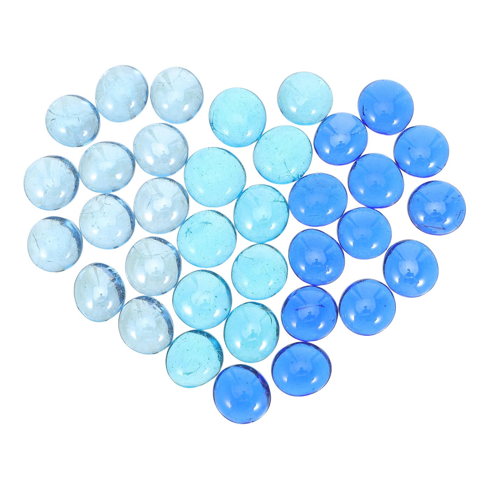 Guijarros de Vidrio Azules Planos Decorativos para Jarrones 1,5 Kg