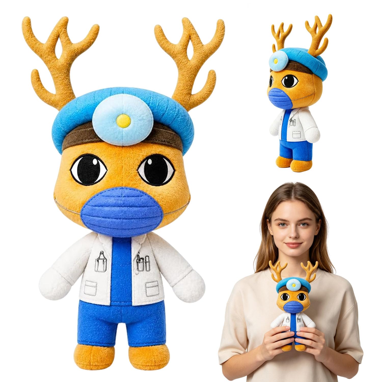 25 cm Horror Game Anl-mal Hos-pltal Stuffed Animal Anlm-al Hosp-ltal Plush Animal Hospital Plush Anlm-al Ho-spltal Plush Anl-mal Hos-pltal Fan Articles Stuffed Animal Toy for Halloween, Christmas