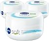 NIVEA Soft Crema Humectante Refrescante, Paquete Múltiple, 3 x 6.8 OZ | Humectante para Cara, Manos y Cuerpo Enriquecida con Aceite de Jojoba y Vitamina E, 48 Horas de Hidratación, Fórmula Ligera y Vegana Humectante, Hidratante 6.8 Onzas (Paquete de 3) 1