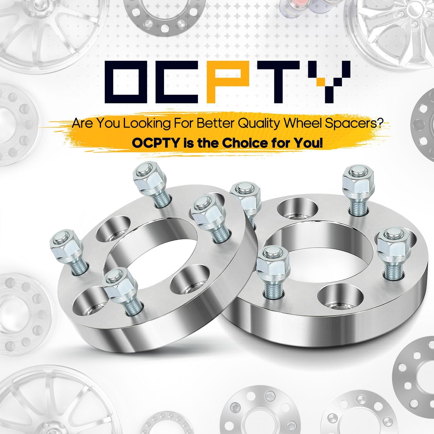 OCPTY 4x110 to 4x115 Wheel Spacers Adapters 1 inch Real Forged Spacers with 12x1.5 ThreadSize 74mm Hub Bore fits 2002-2004 for Quest 500 2PCS