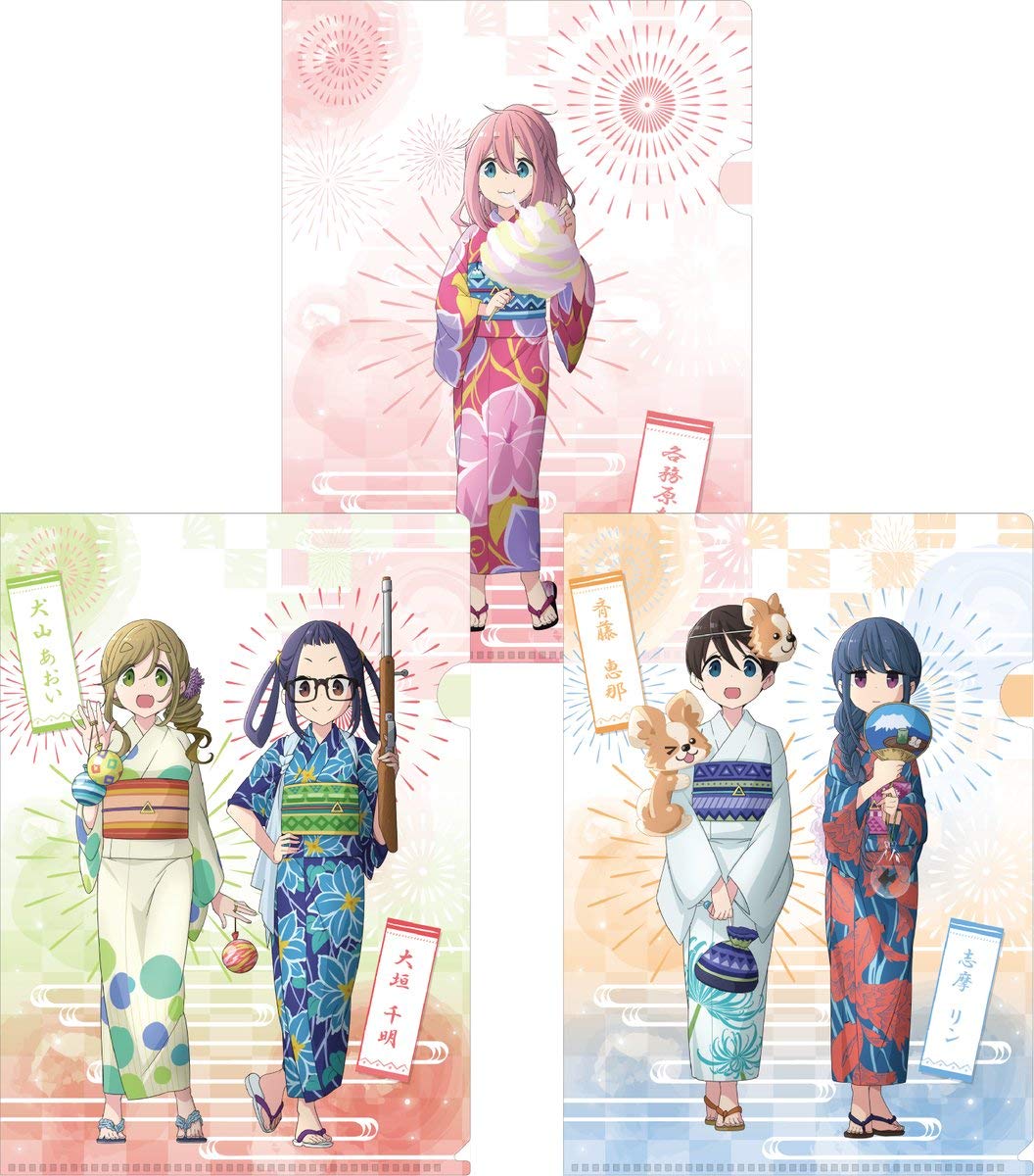 Amazon.co.jp: 『ゆるキャン△』 A4 クリアファイル 3枚セット（各務原