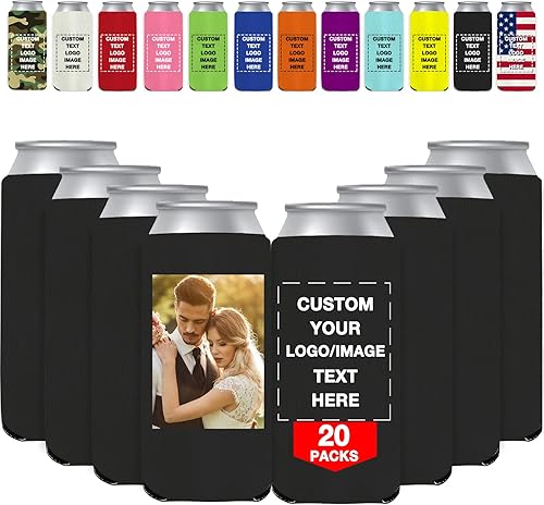 Fundas para enfriar latas delgadas personalizadas a granel, para cerveza, acogedoras latas y botellas, con aislamiento para bebidas, boda, fiesta de