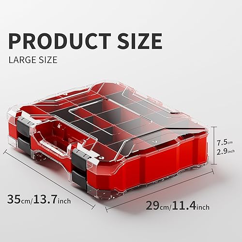 Miniatura 2 de Bandeja organizadora de caja de herramientas de doble cara, organizador de caja de herramientas, organizador de almacenamiento de tornillos,
