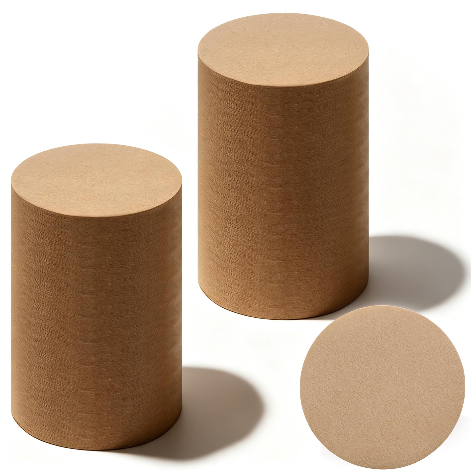 YINKUOSSAA 1100 Pcs Filter Papers, Coffee Filters Papers for Glass Machine, Round Coffee Filter Papers for Coffees Maker, Espresso(Brown)