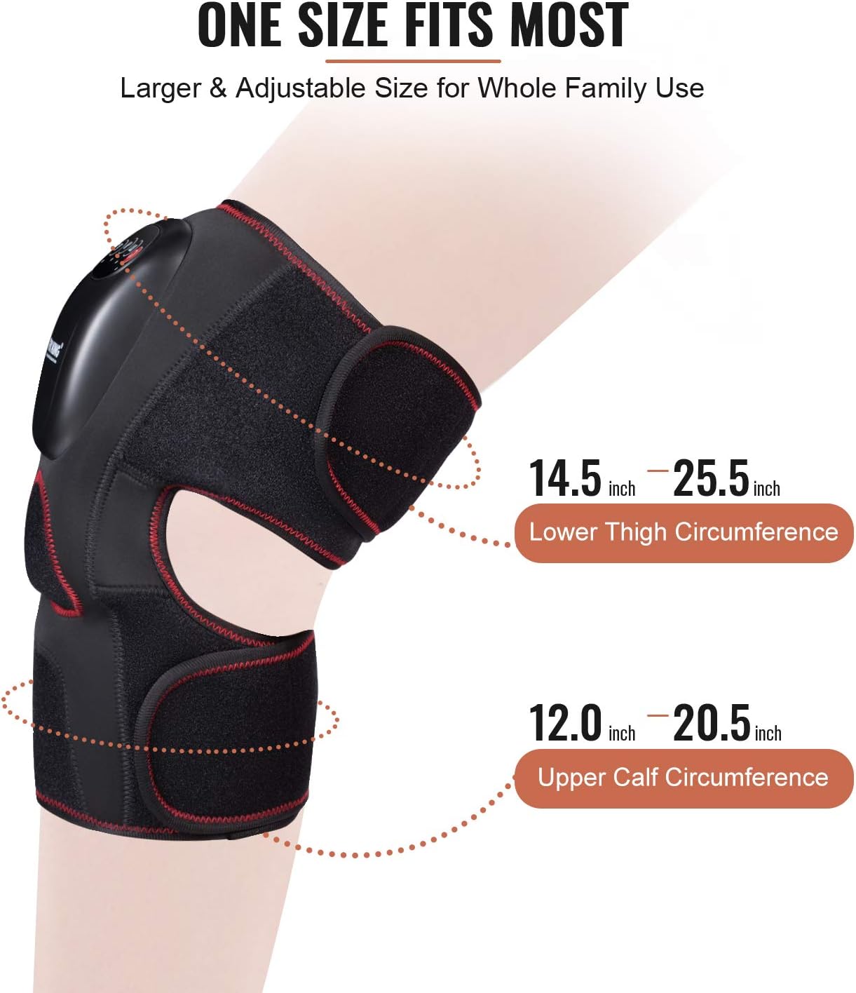 FIT KING Knee Massager with Heat,Air Compression Massage for Knee Pain Relief and Circulation,Heated Knee Brace Wrap Massager with 3 Modes and 3 Levels (A Pair) : Health & Household