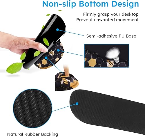 Miniatura 5 de iCasso Alfombrilla de escritorio, juego de soporte de muñeca para videojuegos, 4 en 1 XXL, alfombrilla grande para mouse + reposamuñecas para