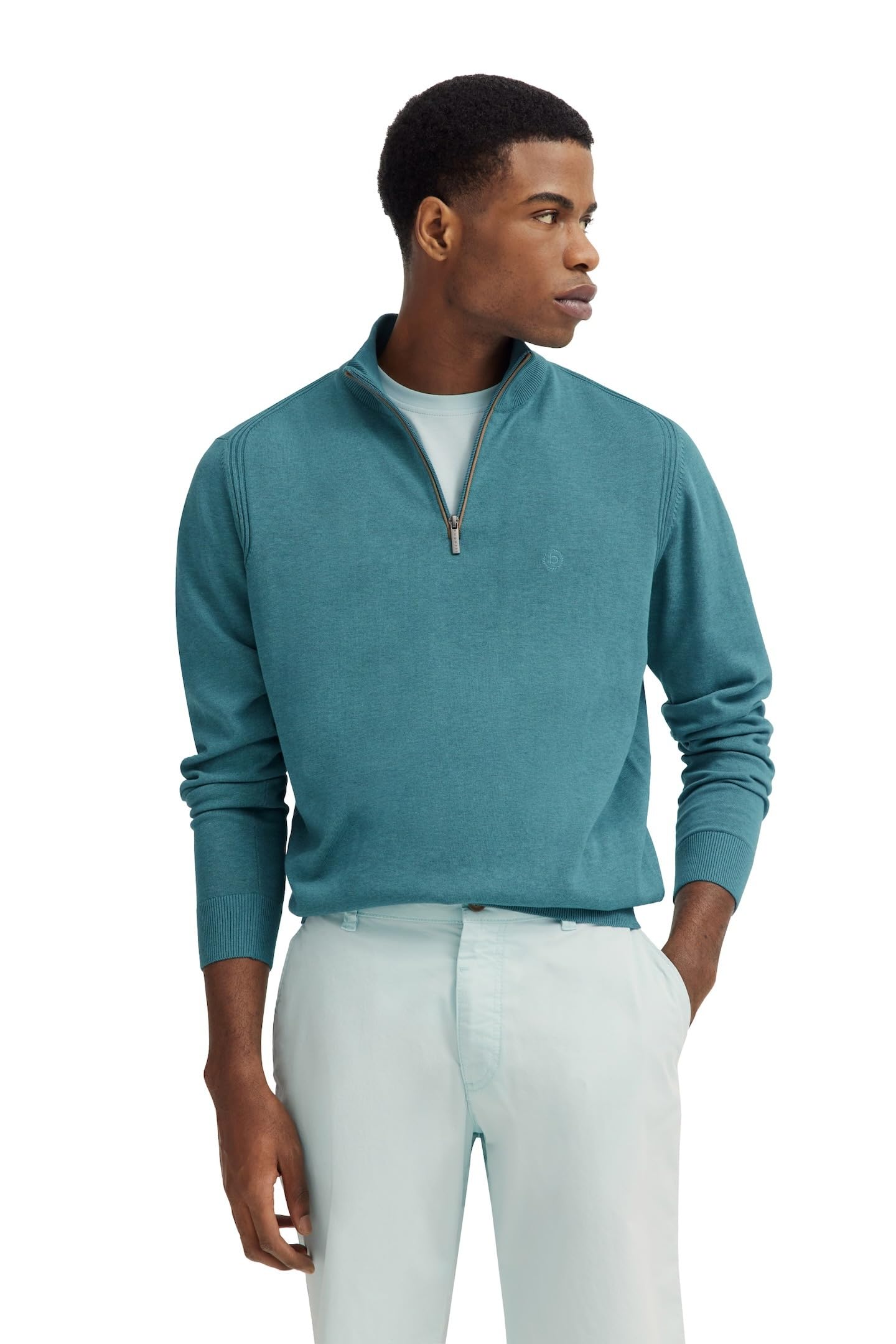 bugatti Men's 7500-75510c Pullover Sweater, 550-Bottle Green, 3XL