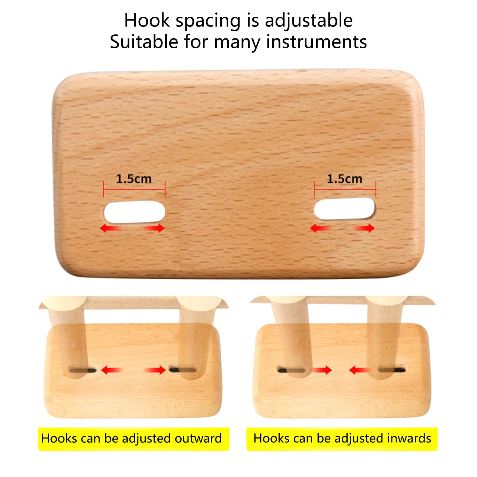 Soporte de pared para guitarra y violín, gancho para ukelele para instrumentos de cuerda, soporte resistente para guitarra, gancho de pared que ahorra espacio, perfecto para los amantes de la música