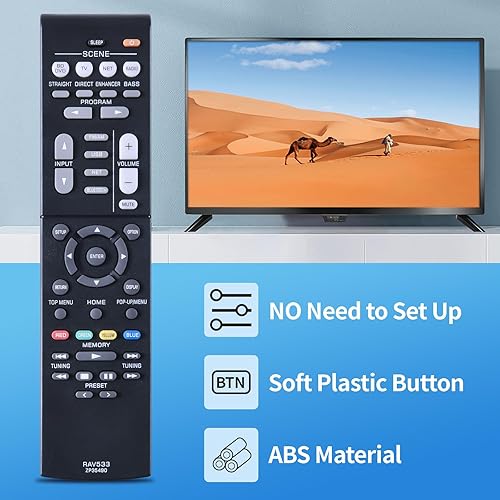 Miniatura 3 de RAV533 ZP35490 - Control remoto de repuesto compatible con sistema estéreo receptor AV Yamaha RX-V479 RX-V579 RX-V481 RX-V481D RX-V483 RX-V581