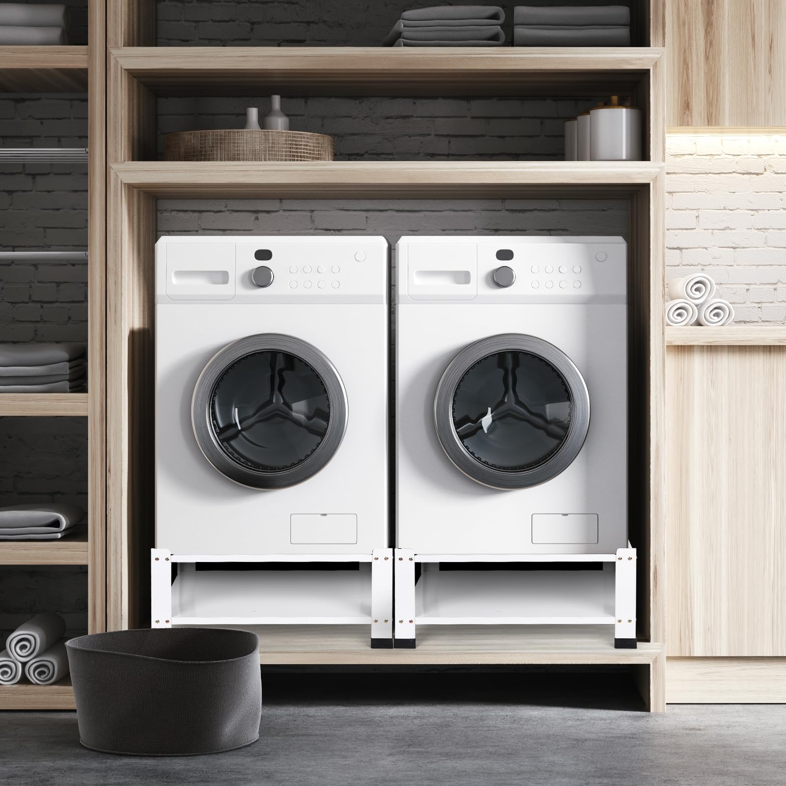 Laundry Pedestal 28" Wide Washer and Dryer Pedestals, Universal Fit