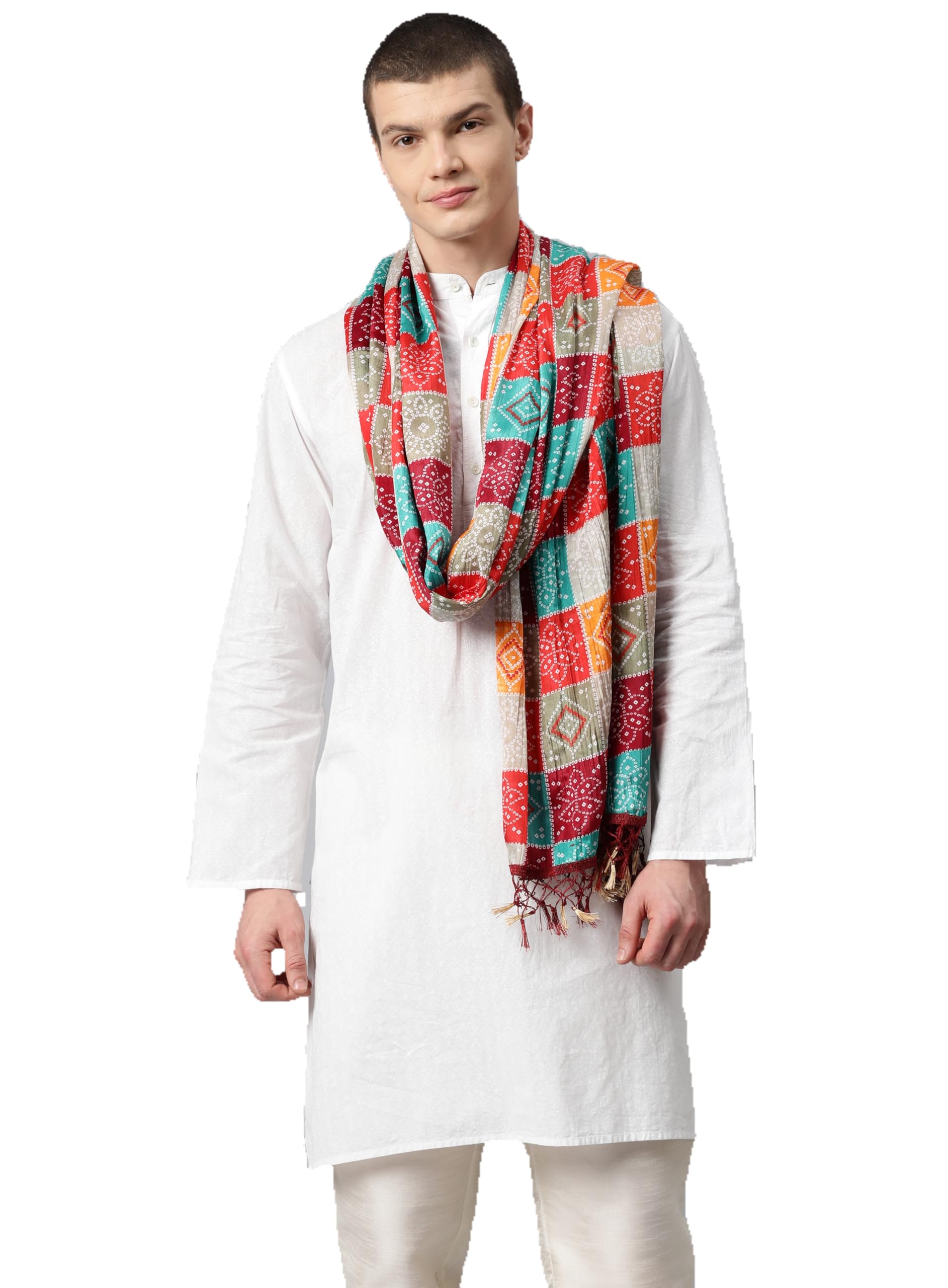 Cotton Woven Printed Dupatta for Men