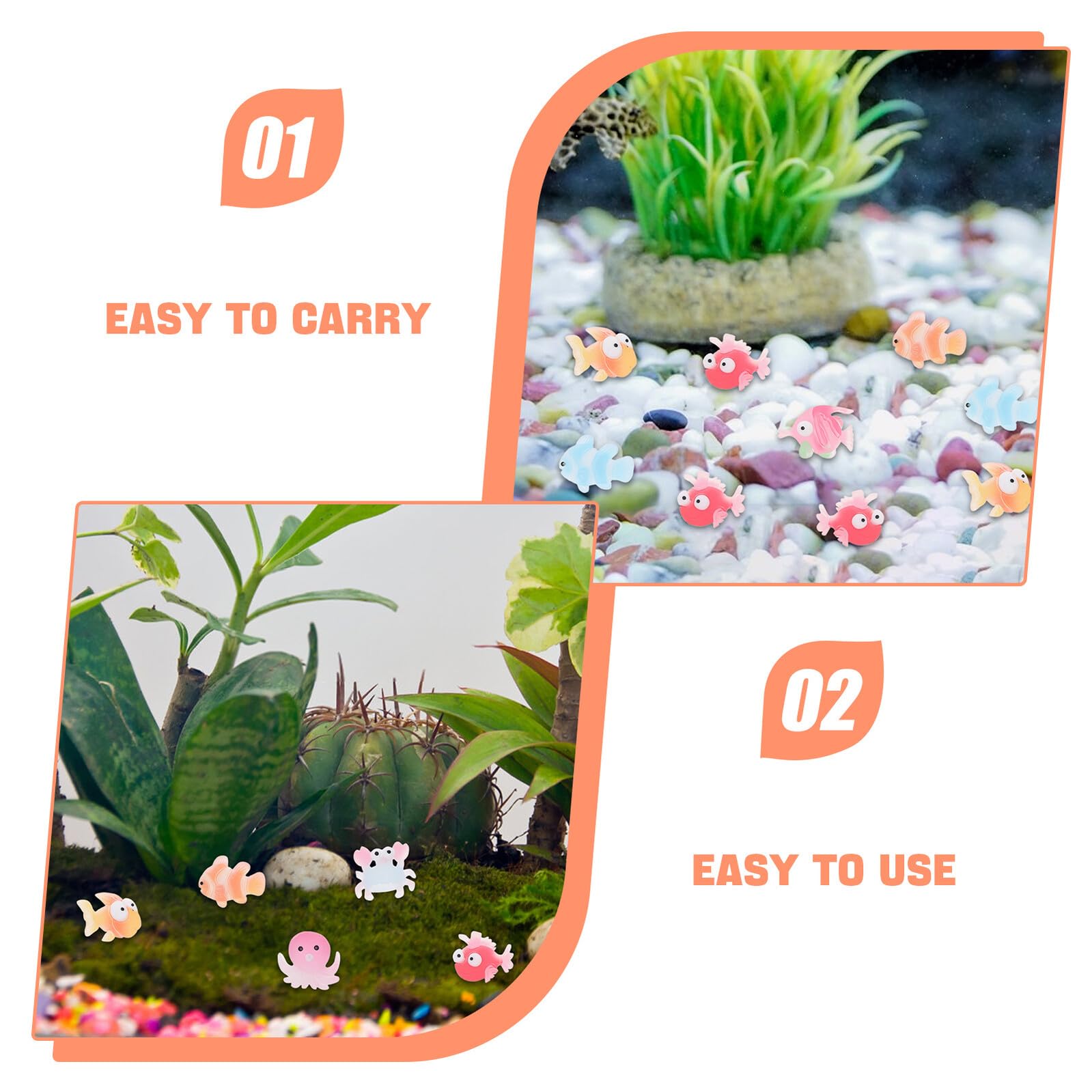SHINEOFI Mini Figuras de Animales Marinos de Resina 200 Piezas Surtido para Decoración de Peceras y Jardines de Hadas Miniaturas Resistentes al Agua para Acuario y Manualidades
