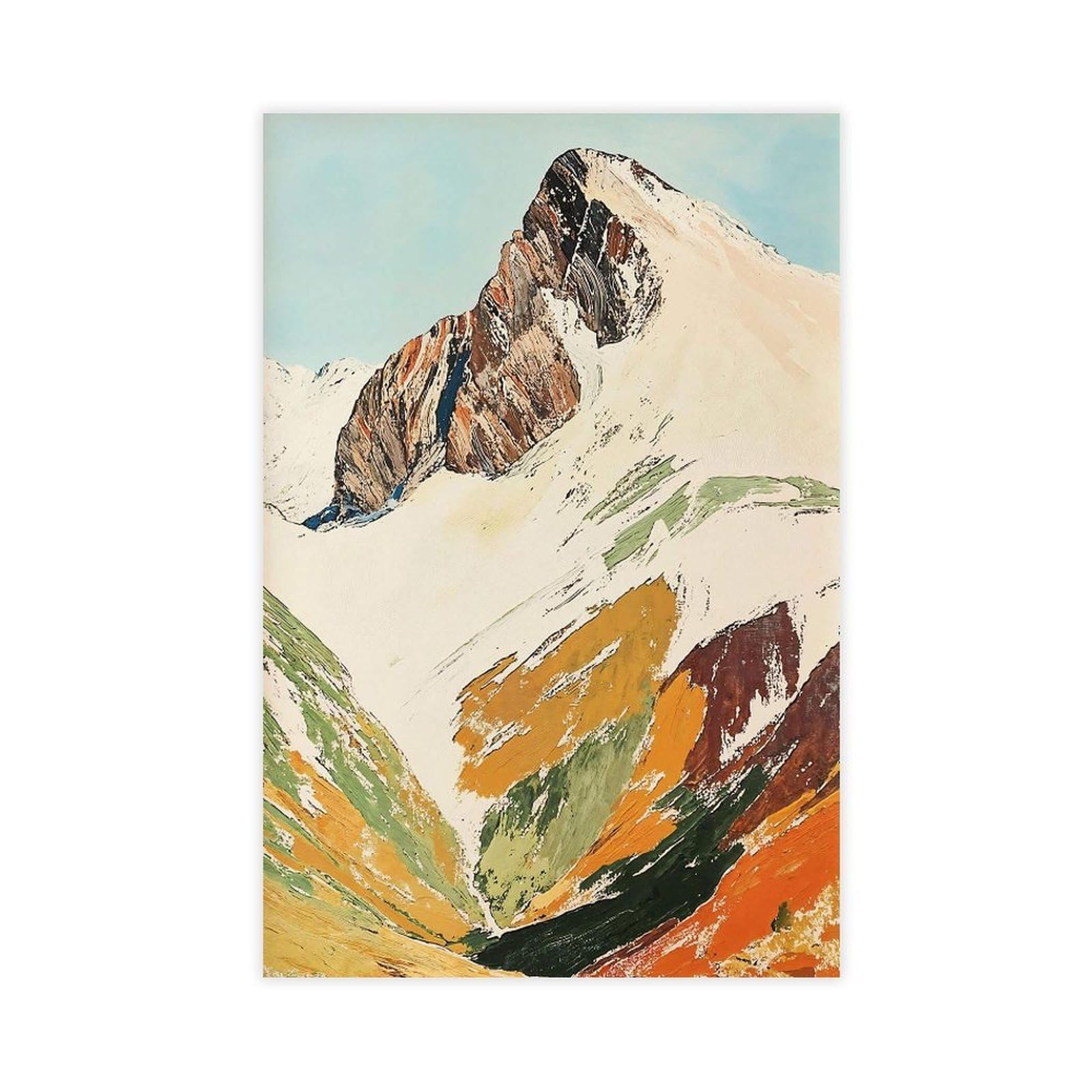Bareronor Abstract Mountain Poster (3) Canvas Poster Bedroom Decor Landscape Office Room Decor Gift 20" L X 30" W
