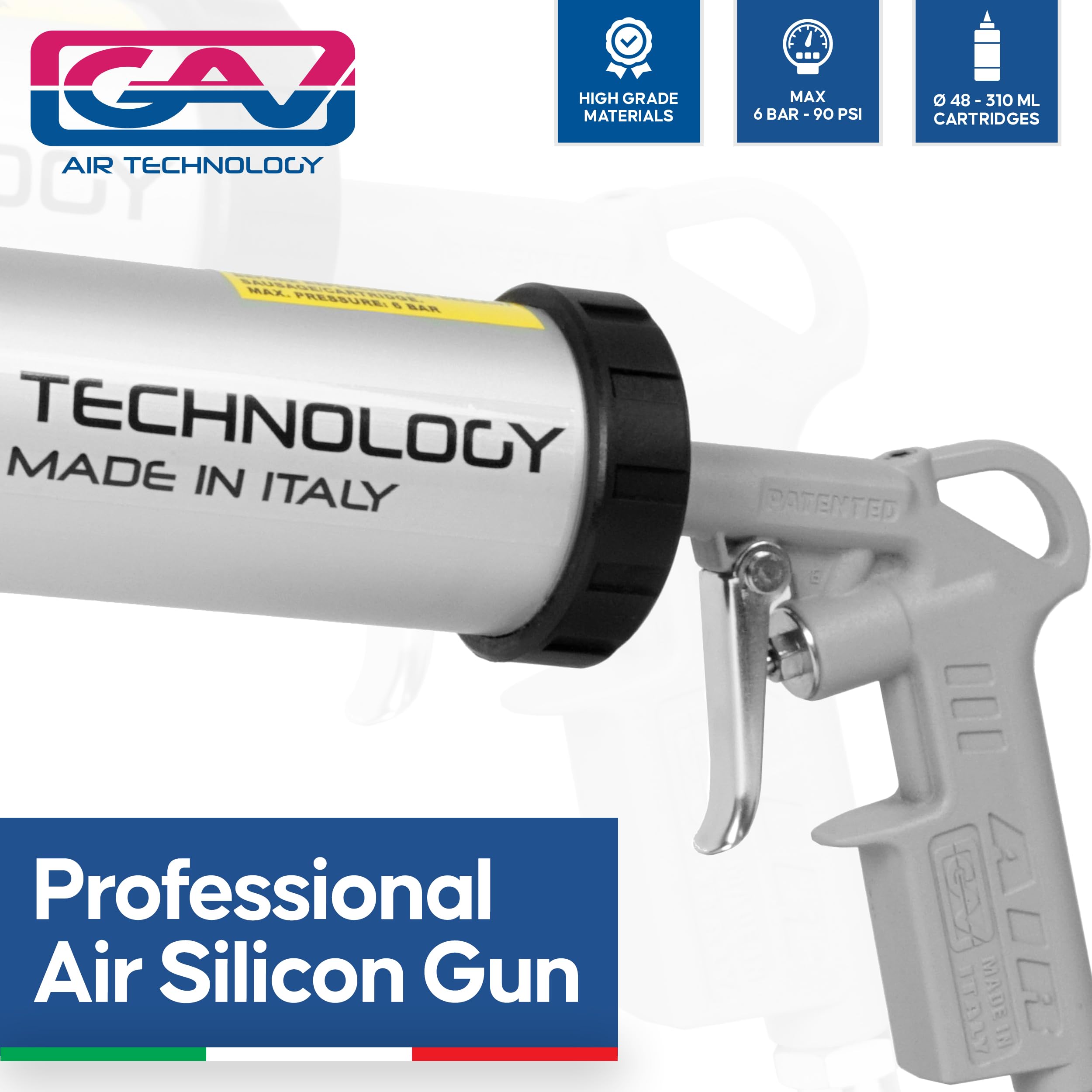 Pistola Professionale Silicone Aria Compressa