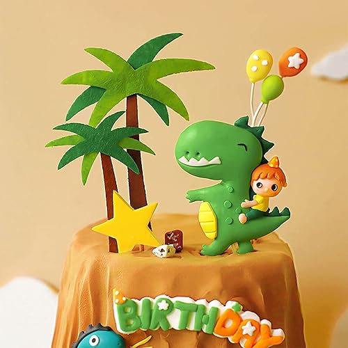 Miniatura 9 de Gyufise Juego de 13 piezas de decoración de árbol del bosque, globo de baby shower, decoración de pastel de feliz cumpleaños, para safari en la