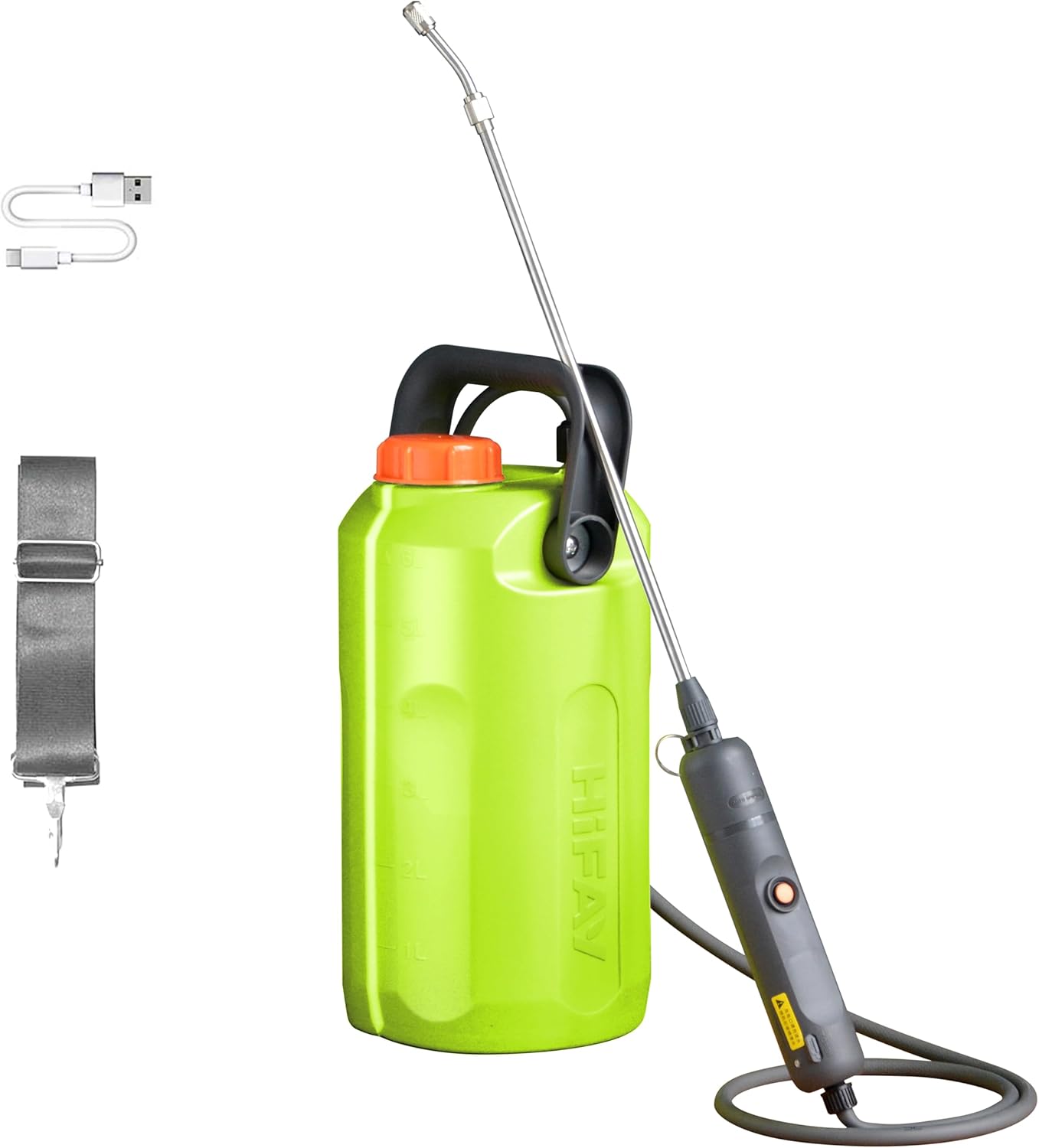 ESX-6 1.6G/6L Battery Powered Sprayer Built-in 4000mAh Rechargeable Battery, Spray 32Gallons on a Single Charge,Telescopic Wand,Electric Sprayer in Lawn & Garden(Green)