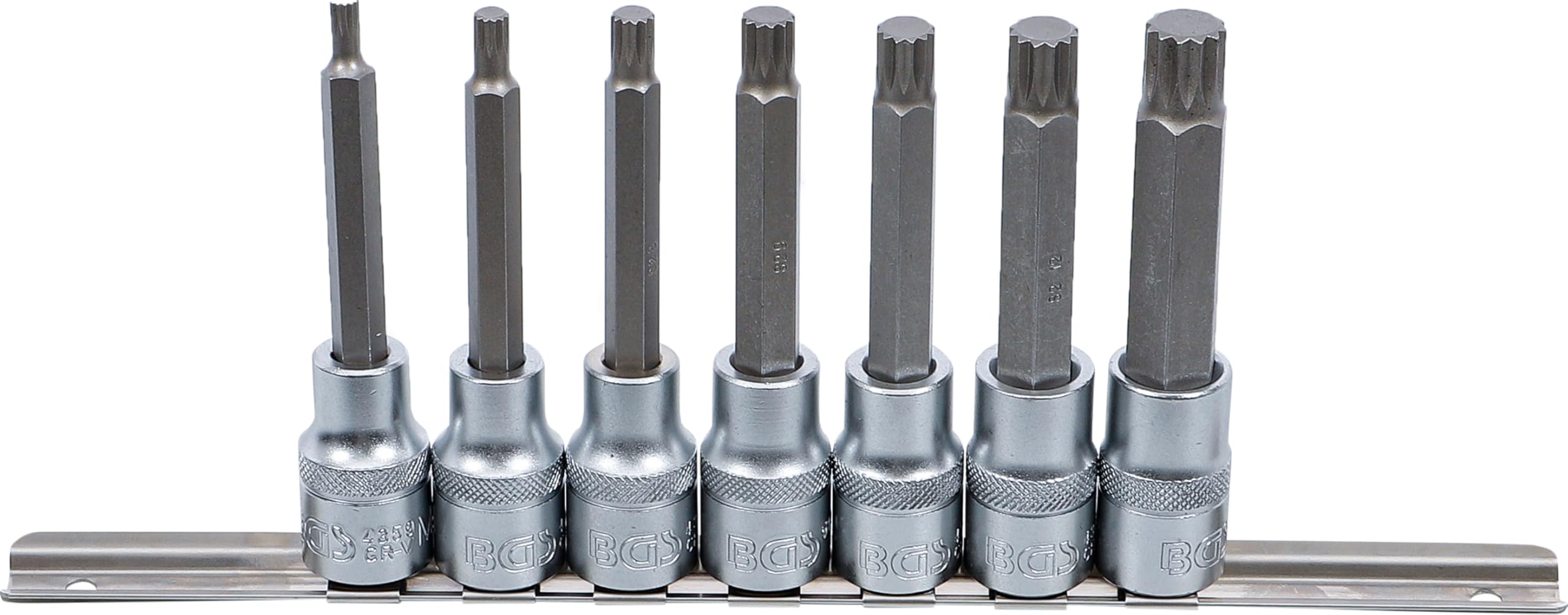 BGS 5175 | Bit Socket Set | 12.5 mm (1/2") Drive | Spline (for XZN) M5 - M14 | 7 pcs.