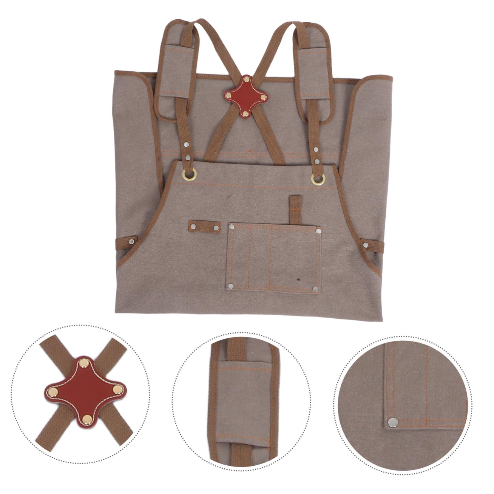 Sewroro Delantal de Ajustable con Tirantes Cruzados Multi- para Carpinteros Jardineros y Chefs Resistente y Fácil de para Trabajo y Jardinería