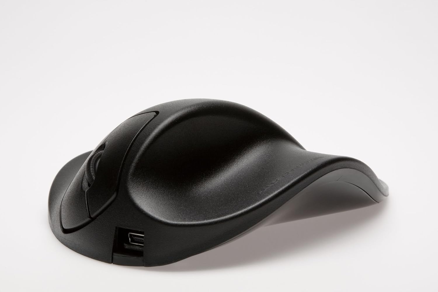 Wireless Light Click HandShoe Mouse - Small Black Ergonomic Mouse for Right Hand - Compatible with Mac Windows