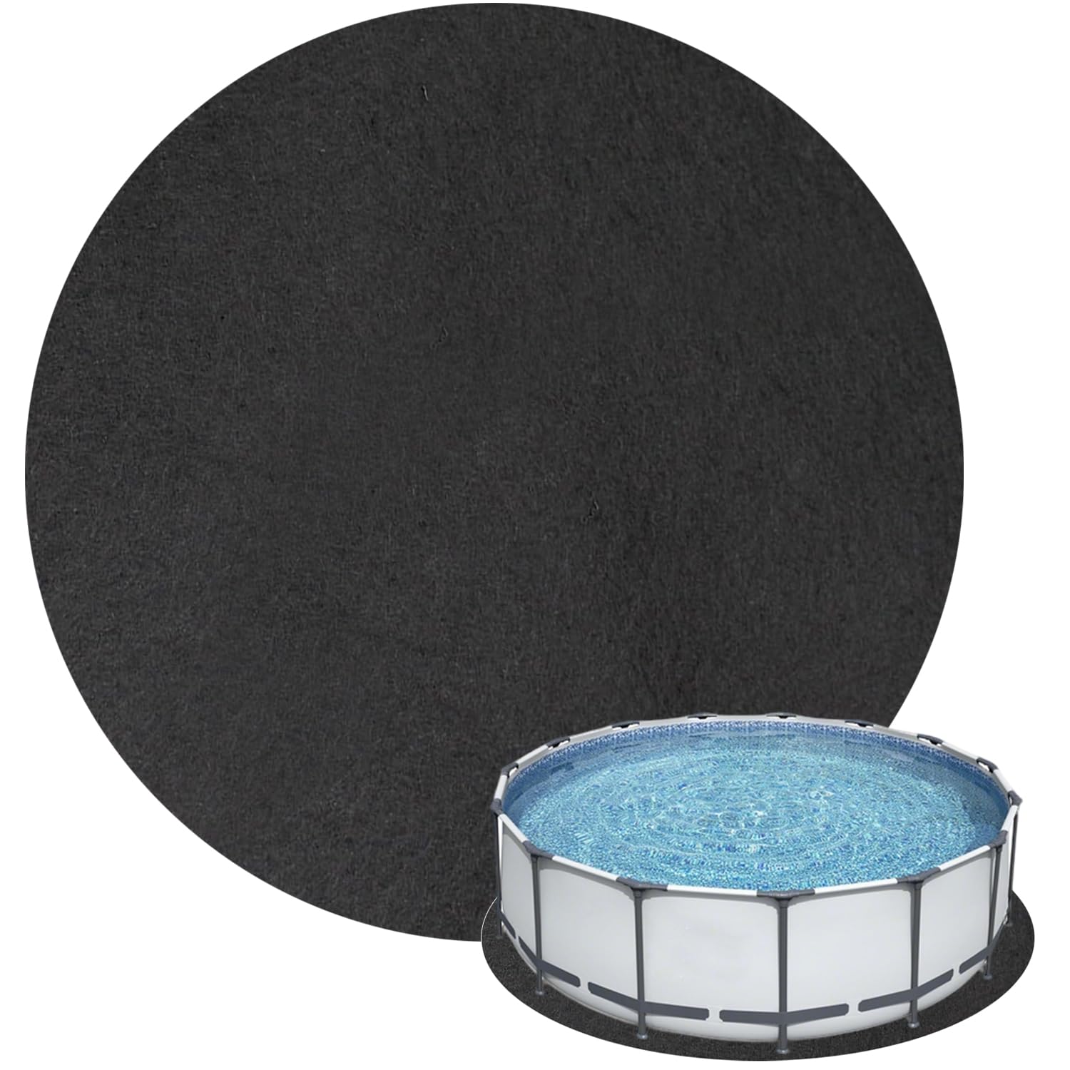 18FT Hot Tub Mat,Inflatable Hot Tubs Floor Pad,Swimming Pool Protector Pad,Pool Liner Pad For Above Ground,Foldable Pool Ground Mats,Portable Spa Pool Accessories (Round 18FT) — image 1