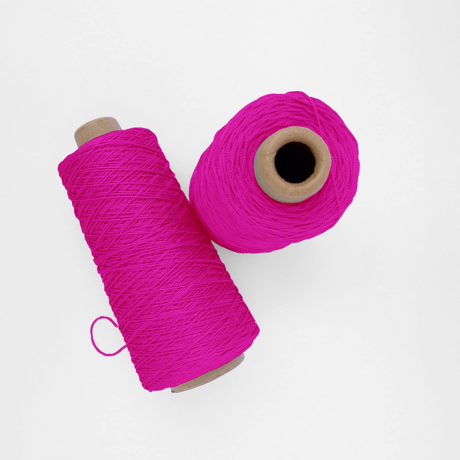TEXTEX = Cuquillo Chain Thread. Yarn for Knitting and Crochet. Composition 100% Rayon. 1 Cone of 200grs and 600mts (Fuchsia) - Image 3