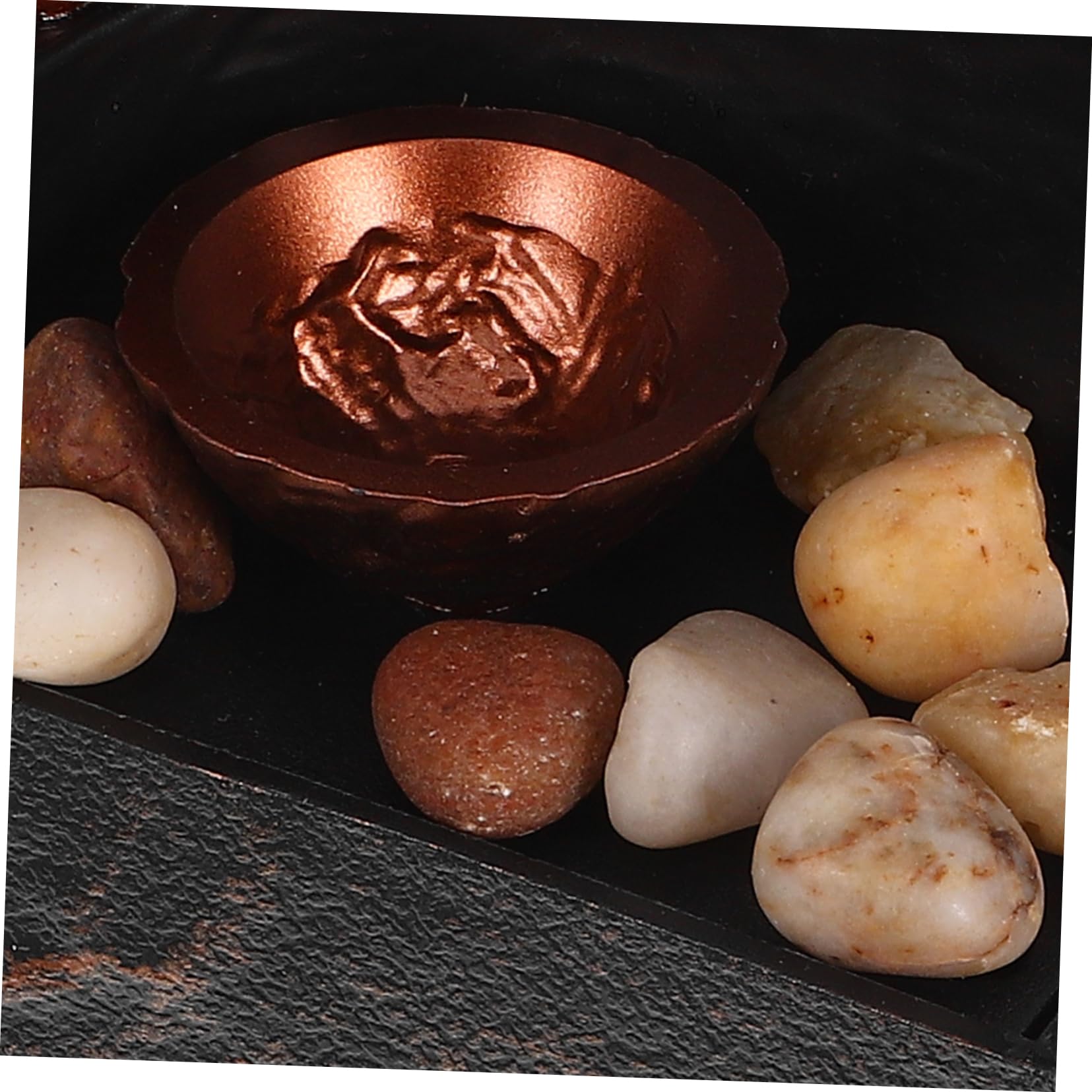 POPETPOP Fuente Pequeña de Escritorio con Iluminación Ambiental Suave y Material Hips, Compacta y Portátil para Decoración de Mesa en Oficina o Estantería