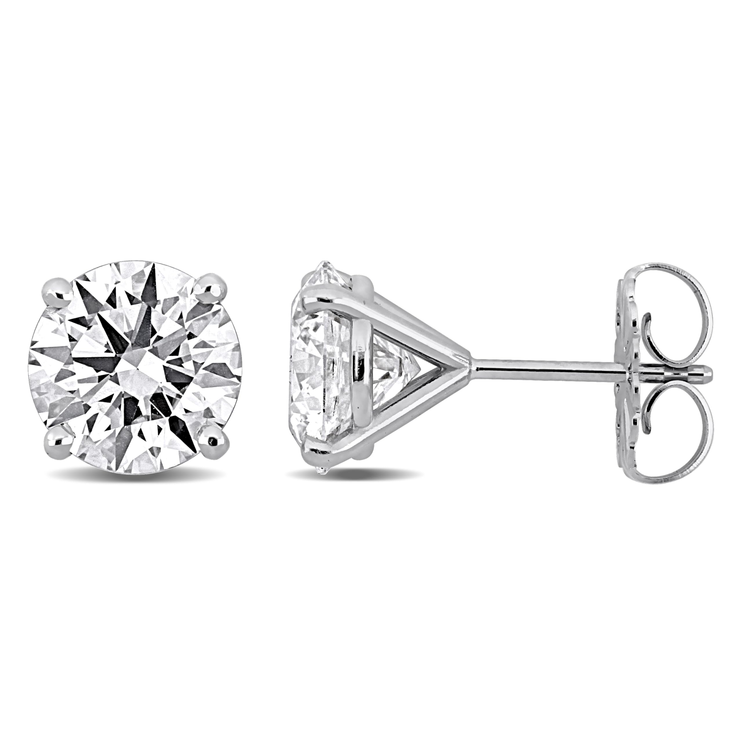 Lab-Grown Diamond Stud Earrings With Unique laser engraved Diamond ID, Set In Platinum, White Gold or Yellow Gold - D Color, VVS2 Clarity, IGI Certified Lab-Grown Diamonds - Available in 1 to 5 CTTW