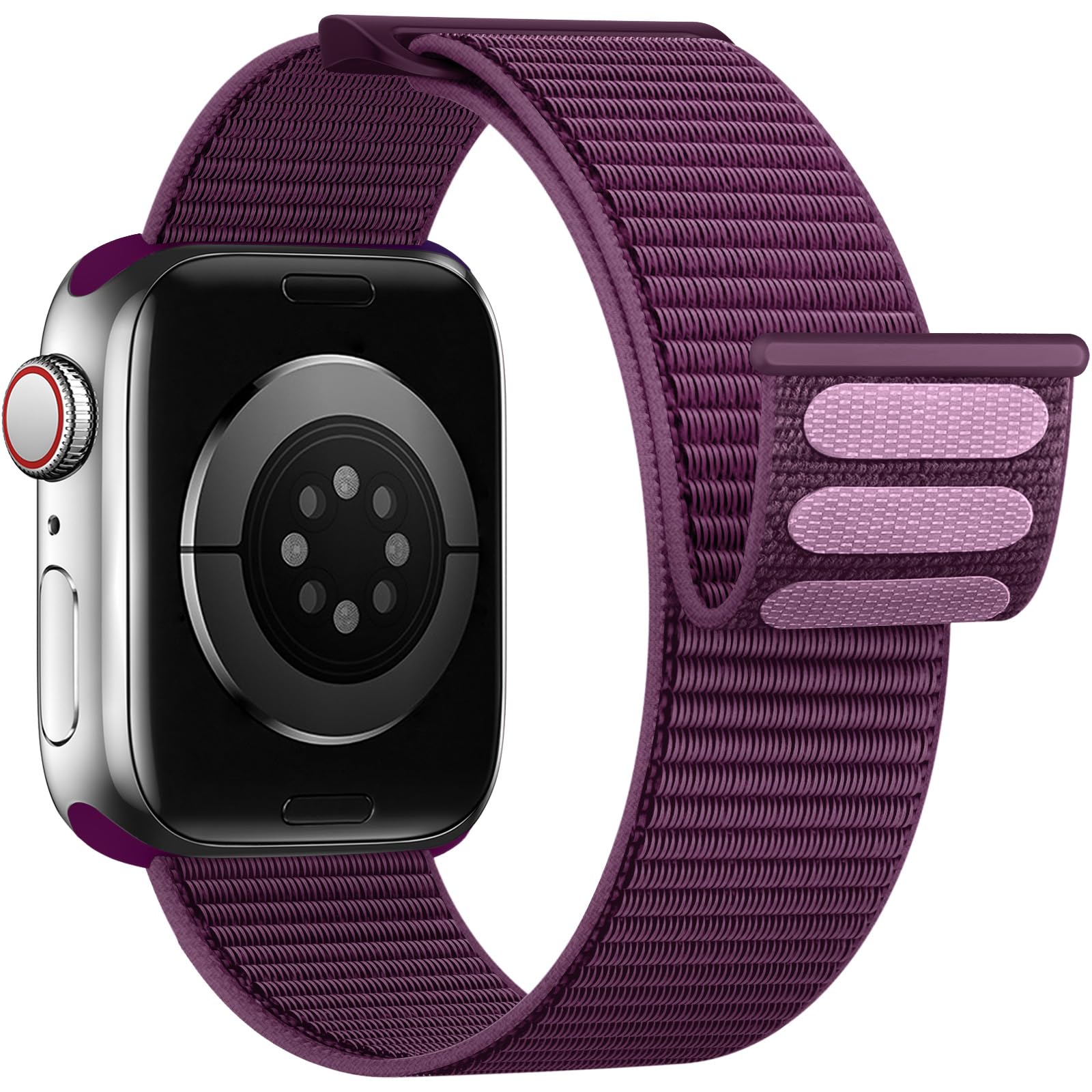 Yoohoo Nylon Straps Compatible with Apple Watch Straps 44mm 45mm 46mm 49mm 42mm(Series 3/2/1)Women Men,Upgraded Soft Nylon Replacement Bands for iWatch Series 11 10 9 8 7 6 5 4 3 2 1 SE3 Ultra3/Black — view 26